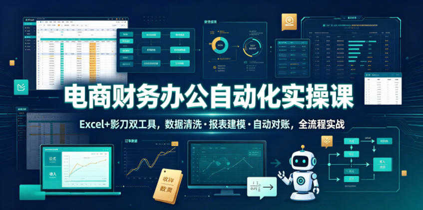 电商财务办公自动化实操课 - 2026最新指南 | 一人创业网