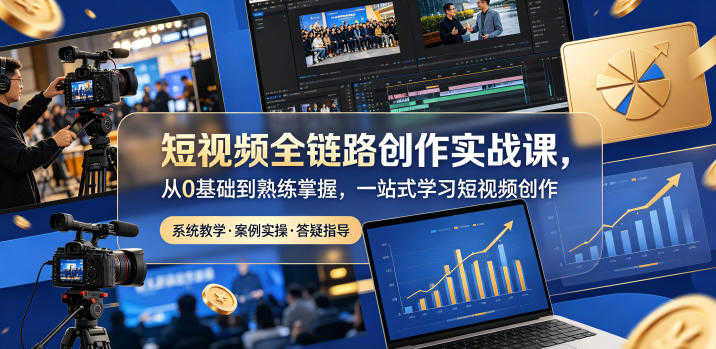 短视频全链路创作实战课 - 2026年最新一站式短视频创作指南 | 一人创业网