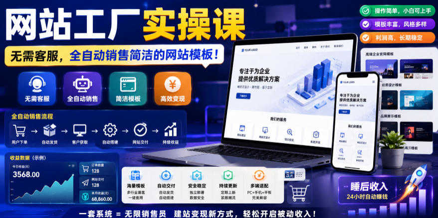 网站工厂实操课实战教程 - 2026最新指南 | 一人创业网