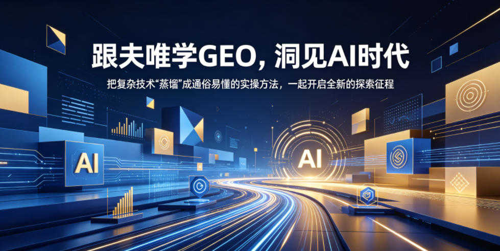跟夫唯学GEO实战课程 - 2026年最新AI时代生成式引擎优化指南 | 一人创业网