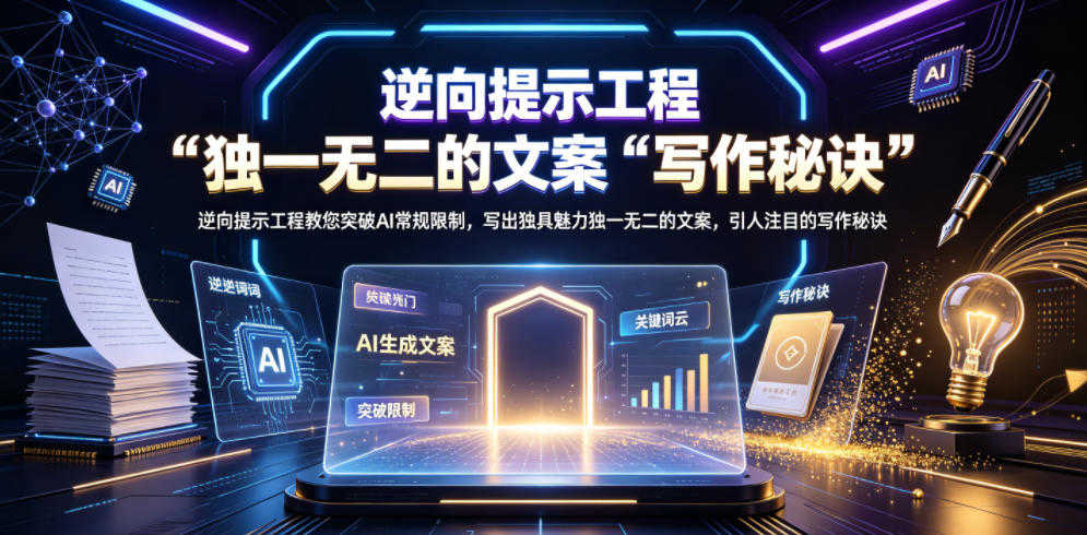 逆向提示工程实战课 - 2026最新突破AI常规限制文案创作指南 | 一人创业网