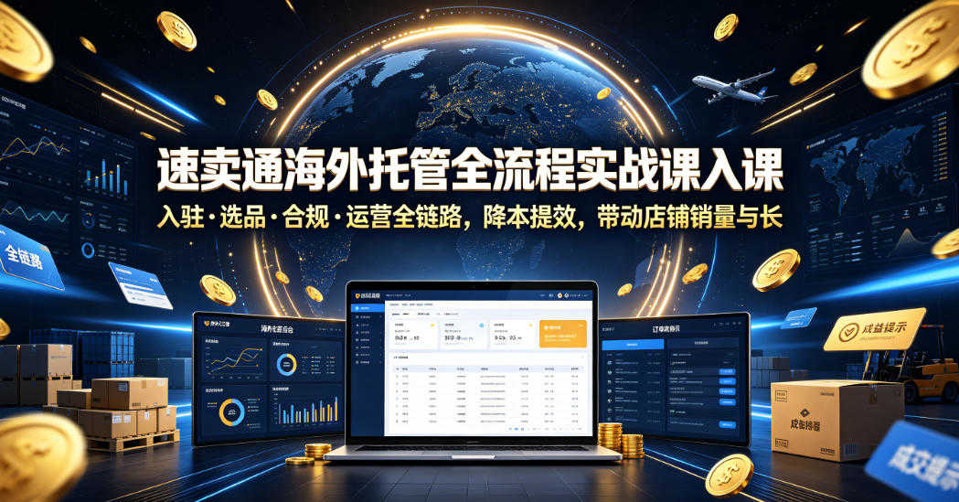 速卖通海外托管全流程实战课 - 2026年最新指南 | 一人创业网