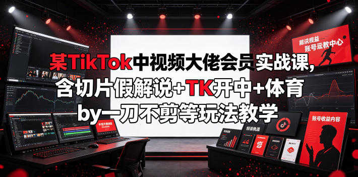 TikTok中视频大佬会员实战课 - 2026最新指南 | 一人创业网