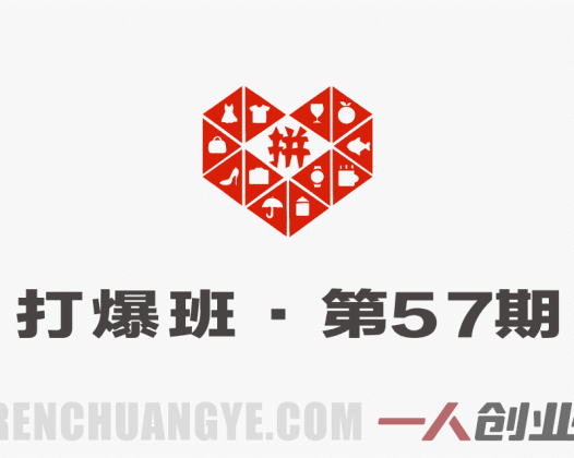 拼多多打爆班第57期：拼多多四维破量法，店铺爆款全流程实战教学 | 一人创业网