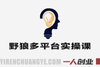 【更新】野狼团队多平台实操运营课 – 2026年最新指南 | 一人创业网