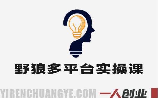 【更新】野狼团队多平台实操运营课 – 2026年最新指南 | 一人创业网