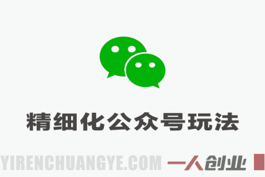 精细公众号玩法月入1W，轻资产、零门槛、低风险，普通人也能复制 | 一人创业网