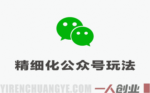 精细公众号玩法月入1W，轻资产、零门槛、低风险，普通人也能复制 | 一人创业网